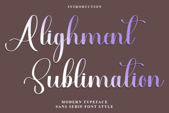 Alighment Sublimation: A Friendly Font for Creative Projects