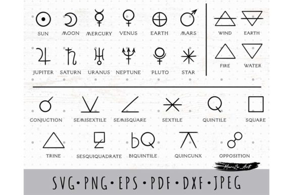 Astrology Esoteric Symbols SVG Bundle: Unlock Cosmic Design
