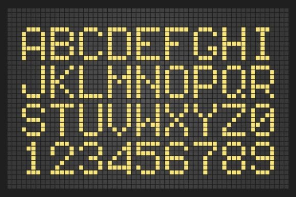 Digital Letters: Cyber Clock Font for Modern Design