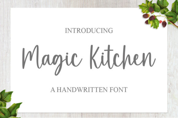 Magic Kitchen: A Handwritten Font for Elegant Design