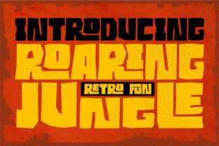 Roaring Jungle: A Bold Typeface for Vintage & Retro Projects